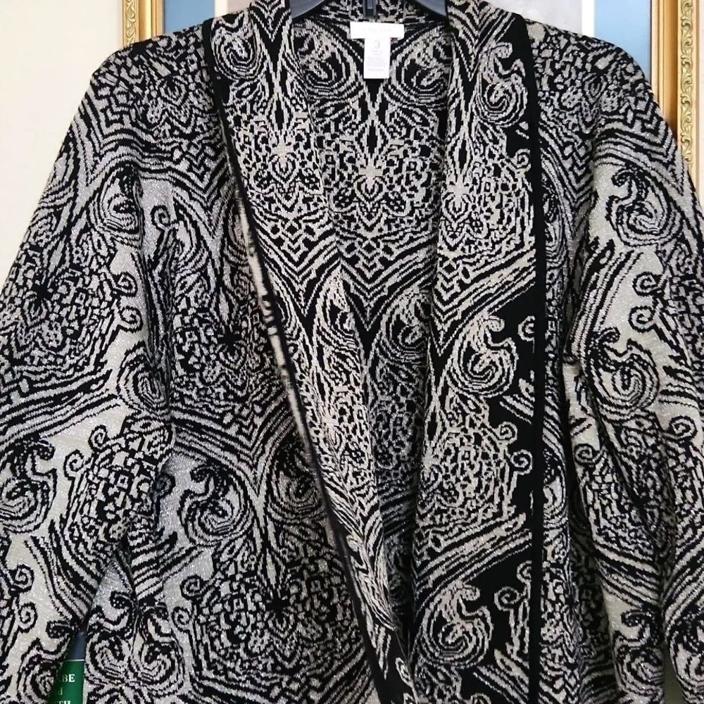Wool Blend Elegant Black Gray Patterned Cardigan Classy Office Formal Wedding